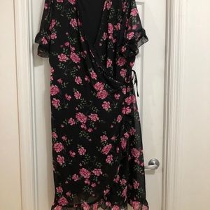 Ashley Stewart Floral Wrap Dress